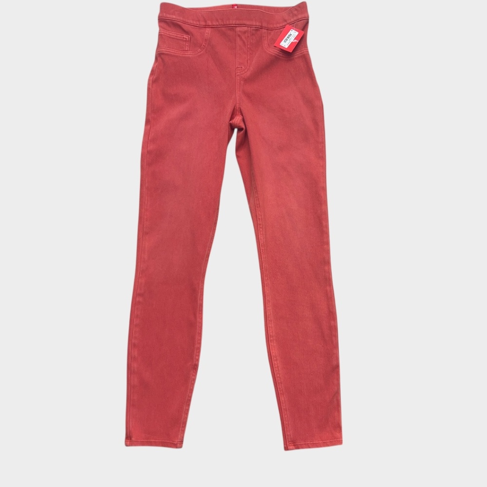 Spanx‎ Ankle Jean-ish Leggings Womens Small Nantucket Red Denim Jeggings Stretch